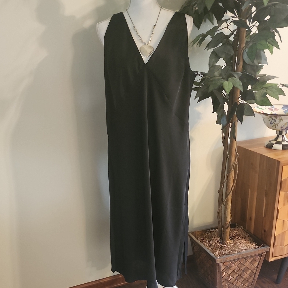 NWOT; Black V-Neck Dress
